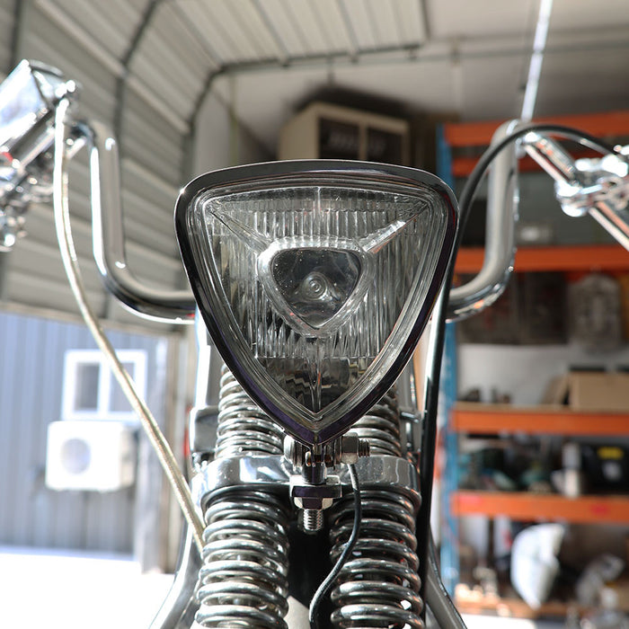 Triangle Aris Style Headlight - Chrome