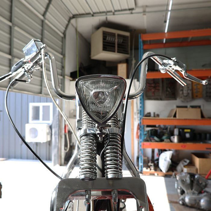 Triangle Aris Style Headlight - Chrome