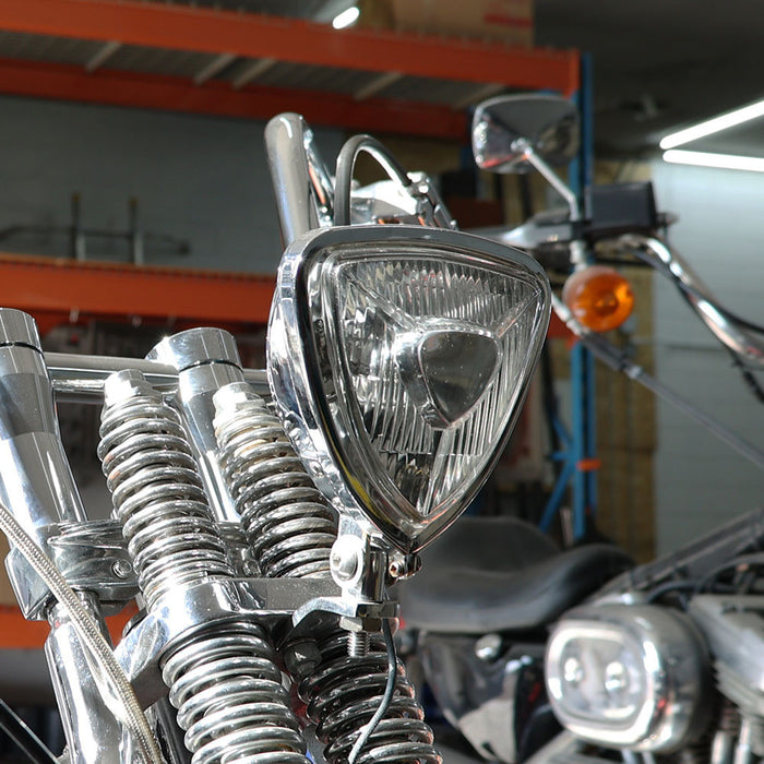 Triangle Aris Style Headlight - Chrome
