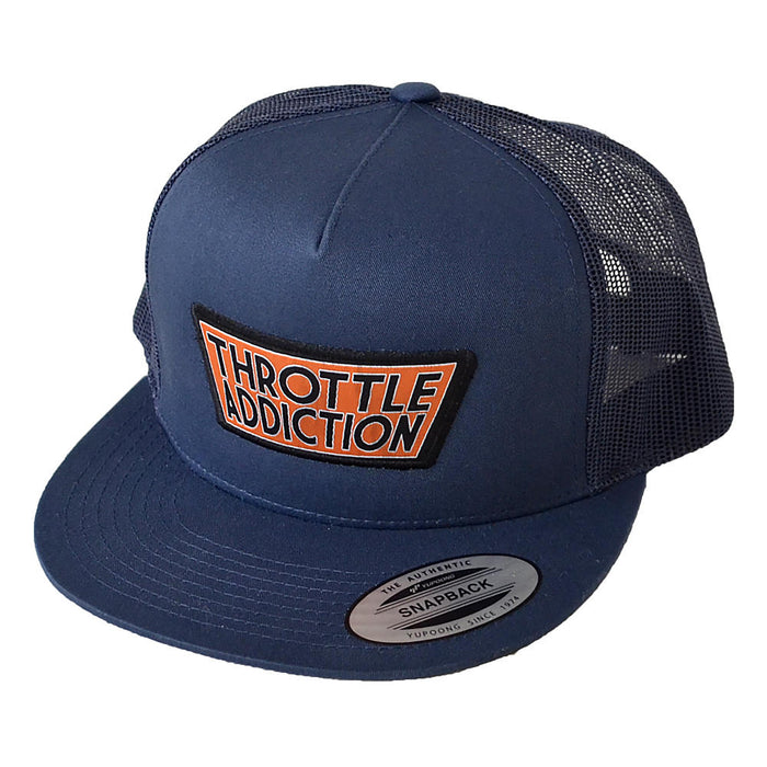Throttle Addiction - 5 Panel Snap Back Hat - Emblem Logo