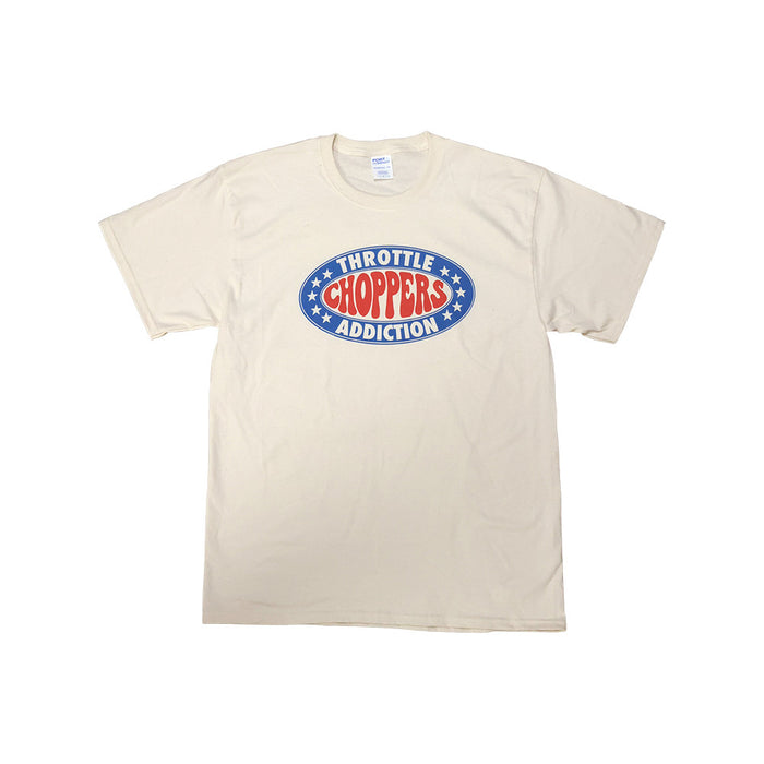 Throttle Addiction Red White and Blue Natural T-shirt