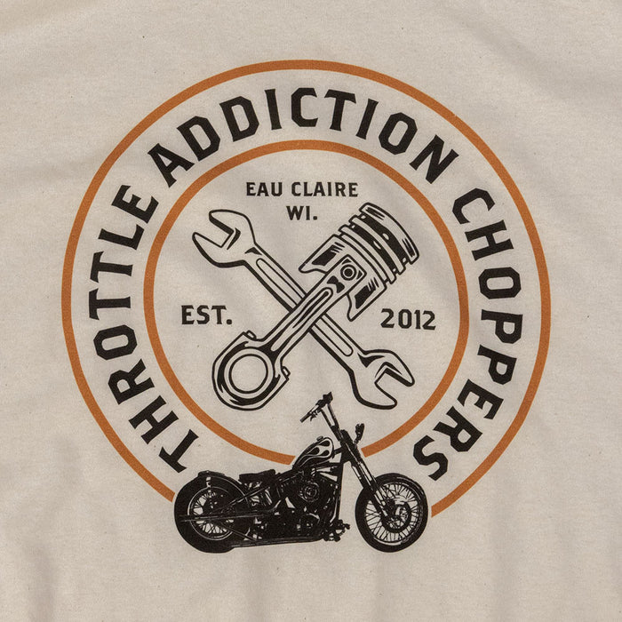 Throttle Addiction Cream and Orange - T-Shirt