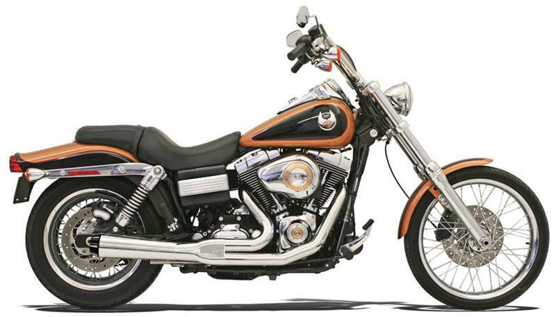 Bassani - Road Rage 2-Into-1 Exhaust Short - 1991-2005 Dyna FXD - Stepped Headers - Chrome