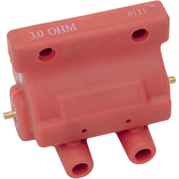 Drag Specialties 12 Volt - Ignition Coil - 3.0 Ohms - 1980-1984 - Red