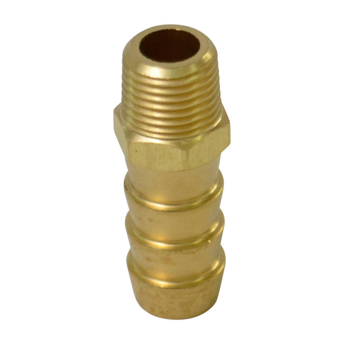 Straight 1/8 NPT x 3/8" Hose Barb Fitting - Brass