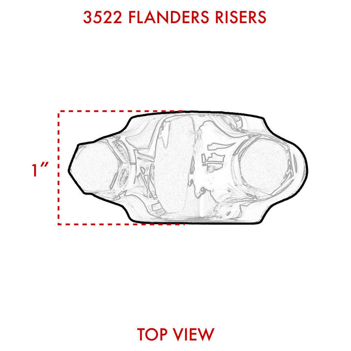 Flanders Style Motorcycle Risers - 4"