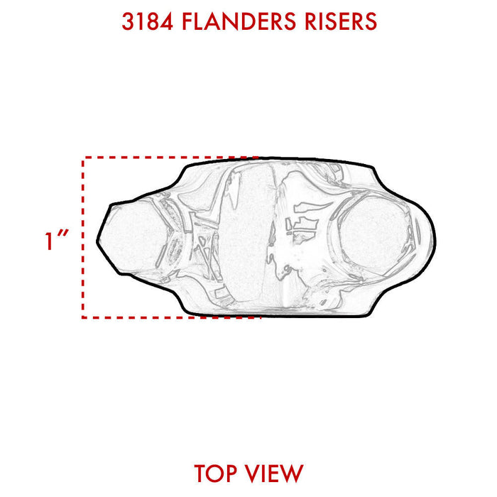 Flanders Style Motorcycle Risers - 6"