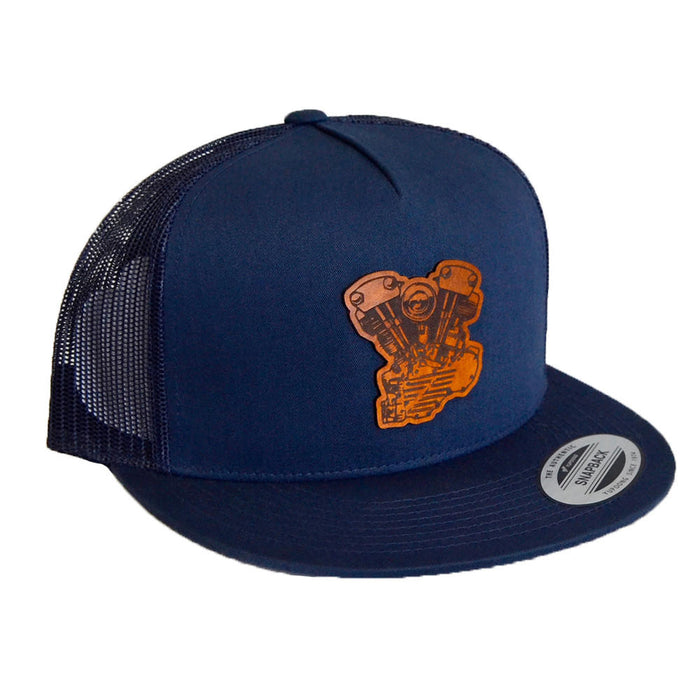 Knucklehead 5 Panel Hat - Leather Patch
