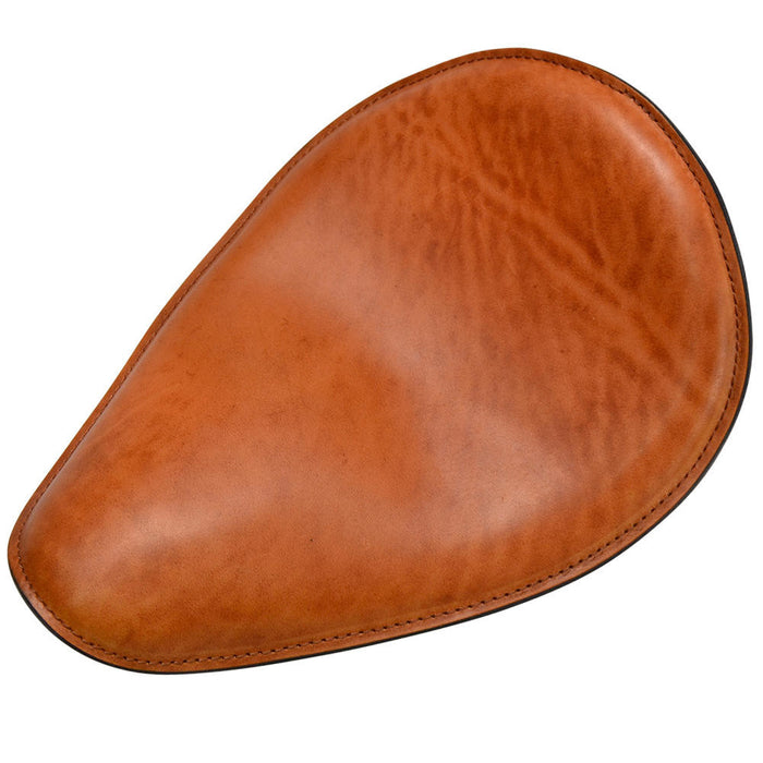 Leather Motorcycle Solo Seat - Brown