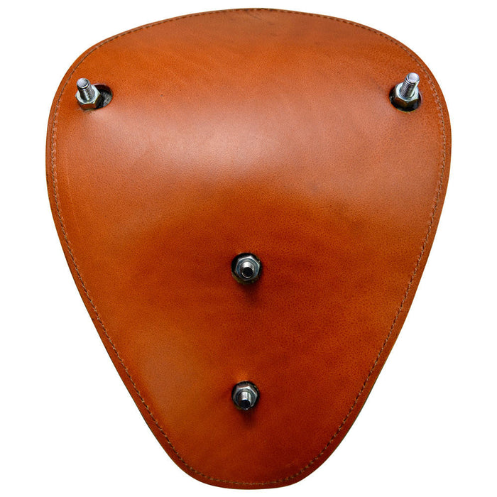 Leather Motorcycle Solo Seat - Brown