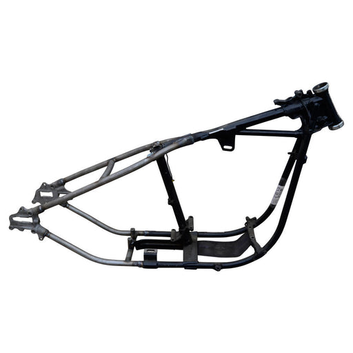 Weld-on shovelhead hardtail frame rear setion on white background