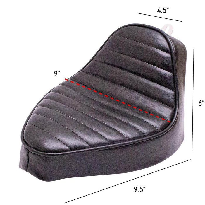 Solo Seat for Sportster Hardtail Kit - Pleated Stitch