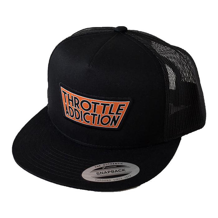 Throttle Addiction - 5 Panel Snap Back Hat - Emblem Logo