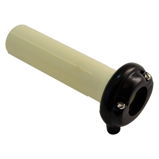 throttle assembly with black collar top angle view