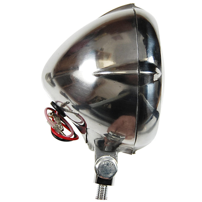 4" Cast Aluminum Peaked Headlight - Polished