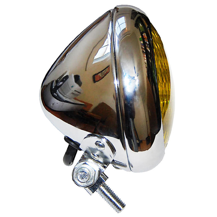 Bezel Headlight - Chrome - Yellow Lens