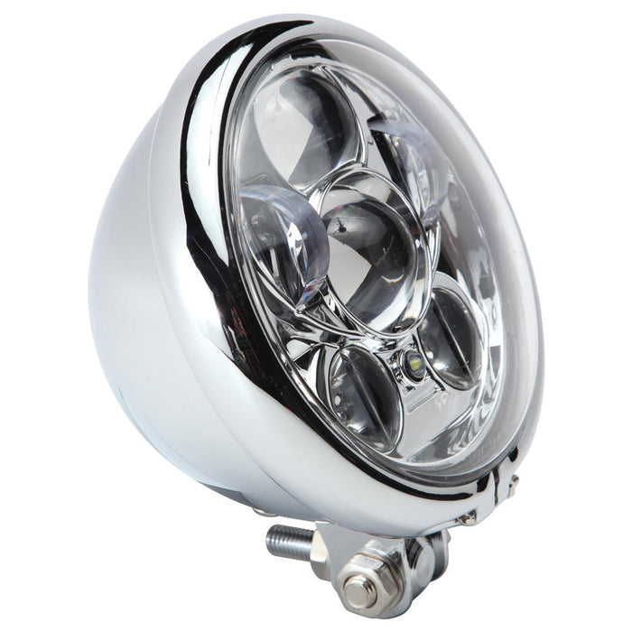 LED Bates Headlight - Chrome
