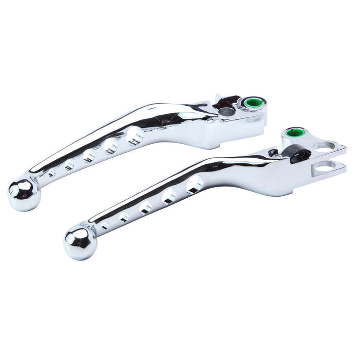 Lever Set Drilled Sportster 96-03 / Big Twin 96-06 - Chrome