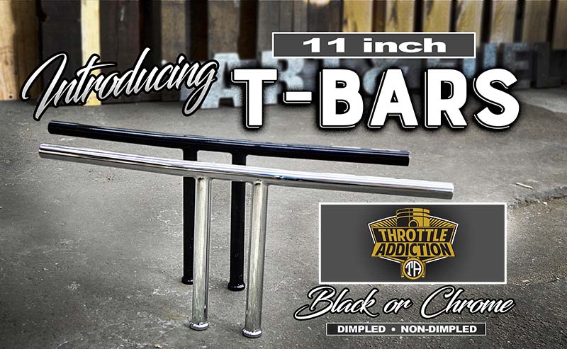 Introducing Throttle Addiction's 11-inch T-Bars for Harley Davidson Triple Trees