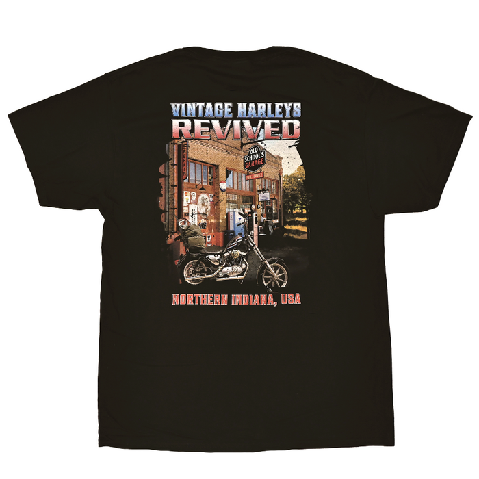 vintage harleys revived black shirt