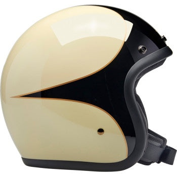 Biltwell - Bonanza Helmet - Scallop Vintage White/Gloss Black