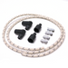 7mm Braided Cloth  Spark Plug Wire Kit - White/Black

Includes:

48” long wire
2 90° finned spark plug boots
2 terminal coil / magneto boots
2 terminal clips