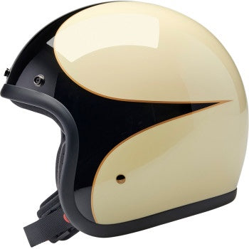 Biltwell - Bonanza Helmet - Scallop Vintage White/Gloss Black