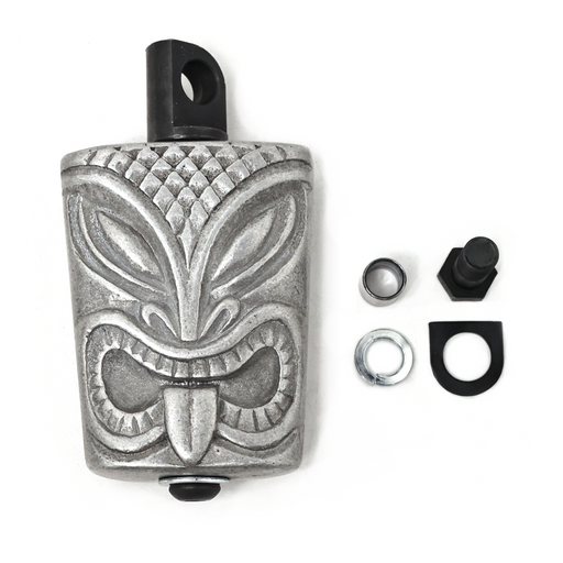 The Big Kahuna kicker pedal features a sturdy heavy cast aluminum construction. It uses a modified standard Harley kicker shaft for serviceability.

Cast aluminum construction
Bolt, shim, and spacer are included
Made in the U.S.A.