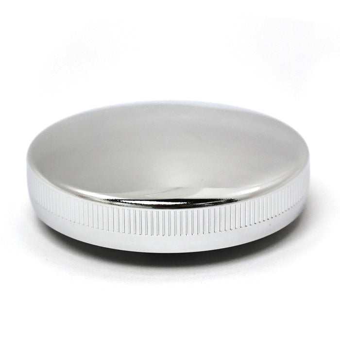 This non-vented cam or bayonet-style gas cap fits Harley Davidson gas tanks from 1936-1982. On stock Harley motorcycles running two separate fuel tanks, this is the left side gas cap.

Do not use this cap on custom tanks with a single cap, if your gas tank has one gas filler you want to use the vented style gas cap sold here

Features:

Chrome steel with rubber gasket
Fits Harley Davidson left side tank