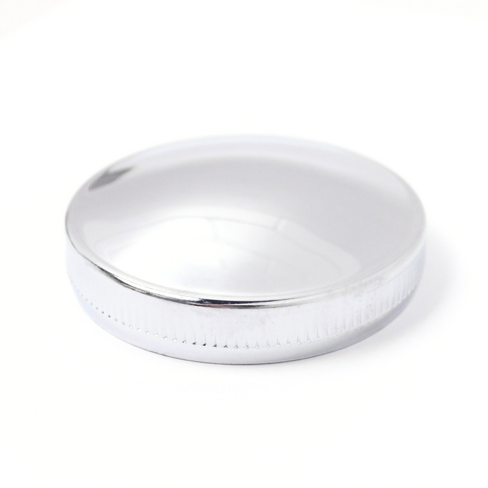 This vented cam or bayonet-style gas cap fits most custom gas tanks and Harley Davidson gas tanks from 1936-1982. On stock Harley motorcycles running two separate fuel tanks, this is the right side gas cap.

Features:

Chrome steel with rubber gasket
Fits custom tanks, or right side tank on stock Harley dual gas tanks