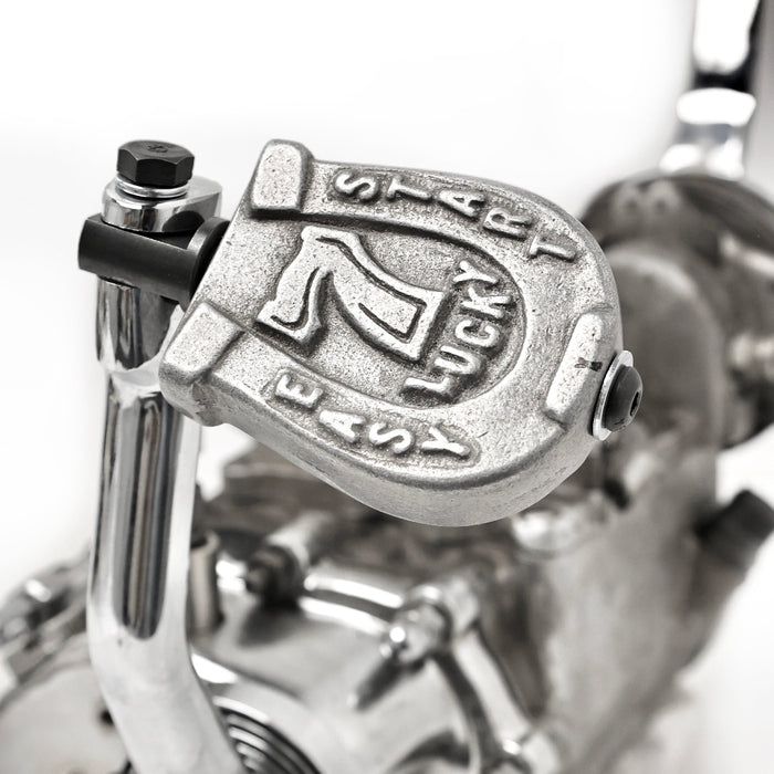 Cast Aluminum Kicker Pedal- Lucky #7
The Lucky #7 kicker pedal features a sturdy heavy cast aluminum construction. It uses a modified standard Harley kicker shaft for serviceability. Bolt, shim, and spacer are included.

Cast aluminum

Made in the U.S.A.