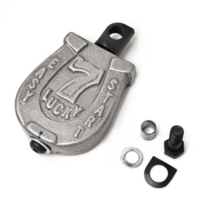 Cast Aluminum Kicker Pedal- Lucky #7

The Lucky #7 kicker pedal features a sturdy heavy cast aluminum construction. It uses a modified standard Harley kicker shaft for serviceability. Bolt, shim, and spacer are included.

Cast aluminum

Made in the U.S.A.