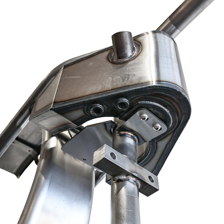 close up of bottom of hardtail sportster oil tank