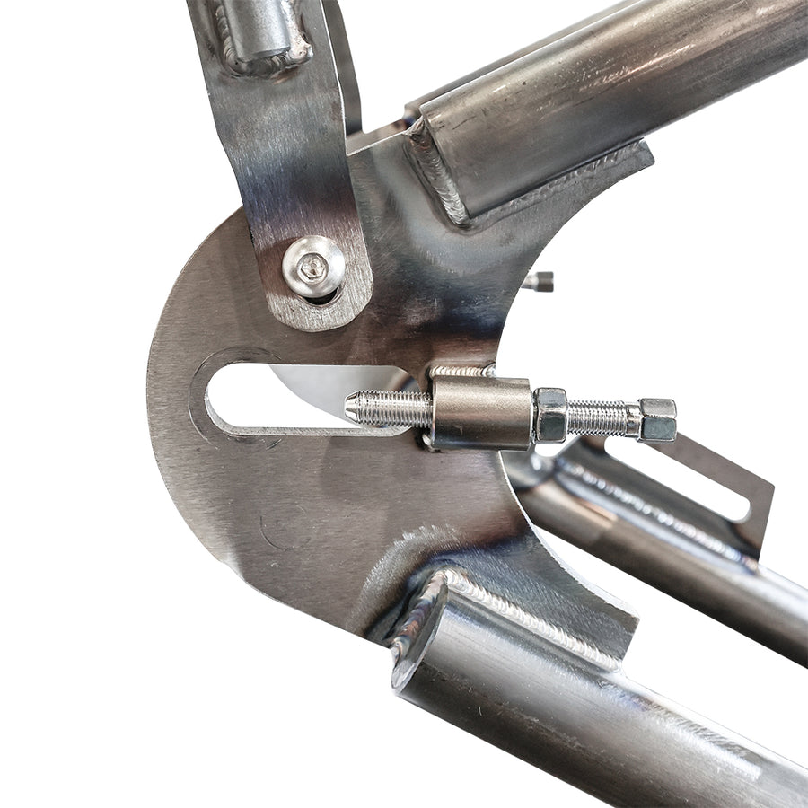 Motorcycle hardtail section with seat fender oil tank and sissy bar