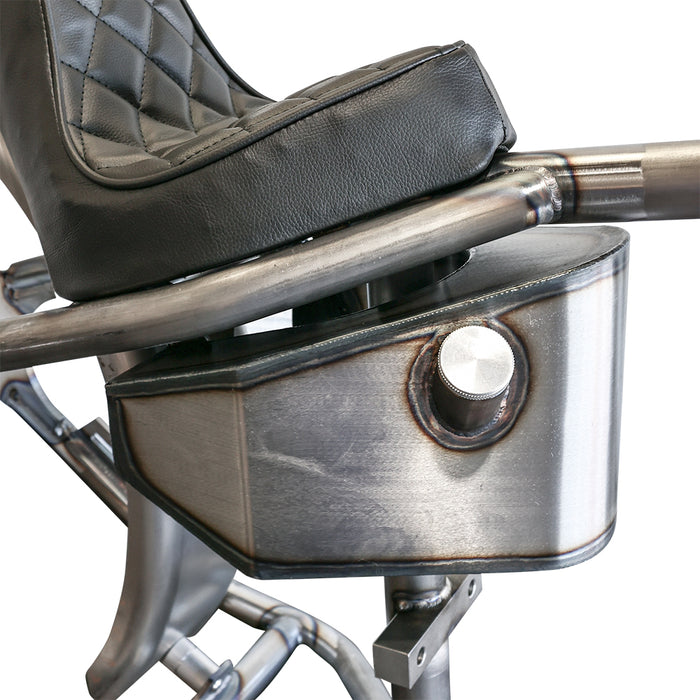 close up of sportster hardtail oil tank