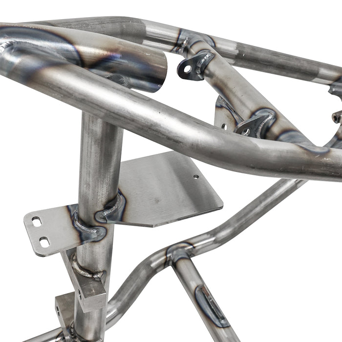 close up of battery tray on sportster hardtail