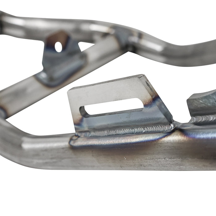 close up of brake stay on a sportster hardtail