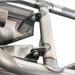 close up of how the oil tank attaches to the hardtail
