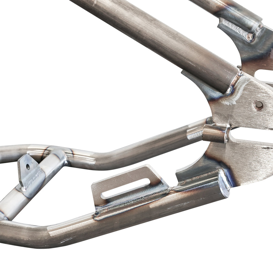 close up of the brake stay on the hardtail