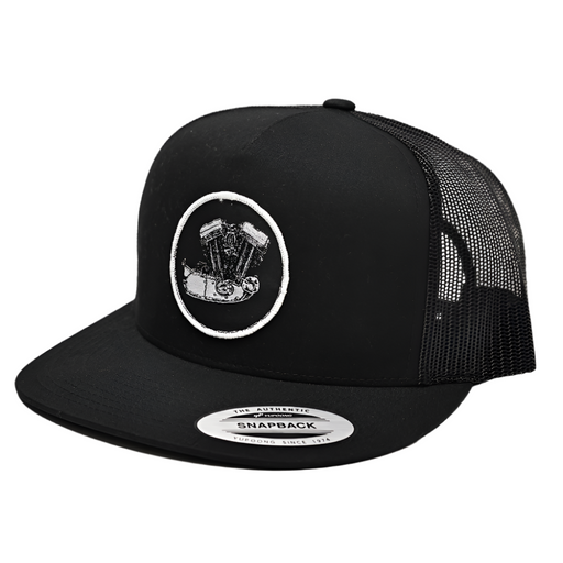 Evo Sportster Woven Patch Hat- Black

This hat features the Evo Sportster motor on a Black YP Classics 5 panel trucker cap.

Structured 5-Panel
Flat bill, high-profile
Sewn in Eau Claire, WI USA