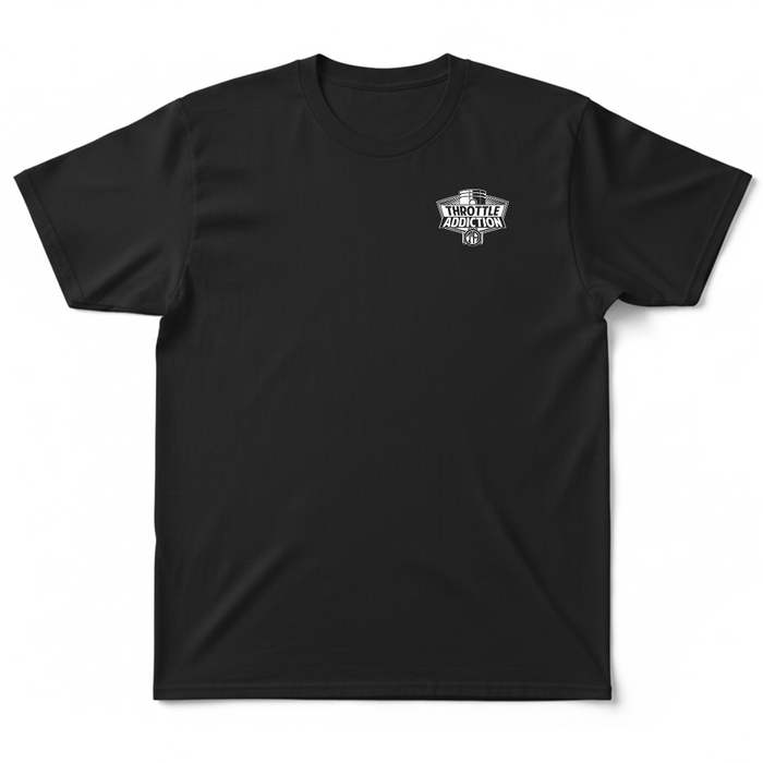 Throttle Addiction Shovelhead Flag T shirt

Printed in the U.S.A.

100% Cotton