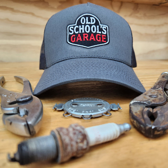 old schools garage grey hat