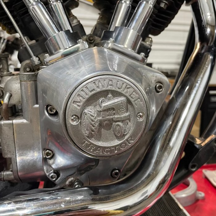 Cast Aluminum Points Cover- Milwaukee Tractor - 70-99 Big Twin, 04-22 Sportster