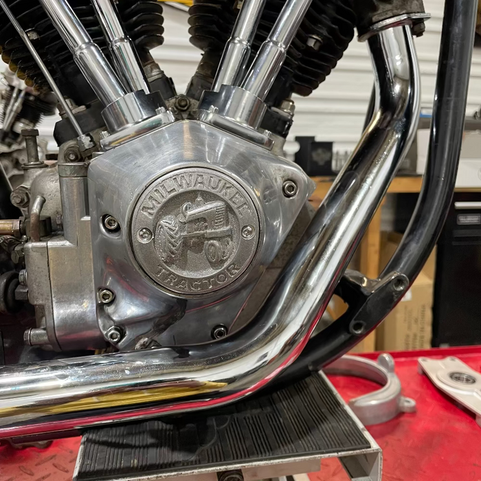 Cast Aluminum Points Cover- Milwaukee Tractor - 70-99 Big Twin, 04-22 Sportster