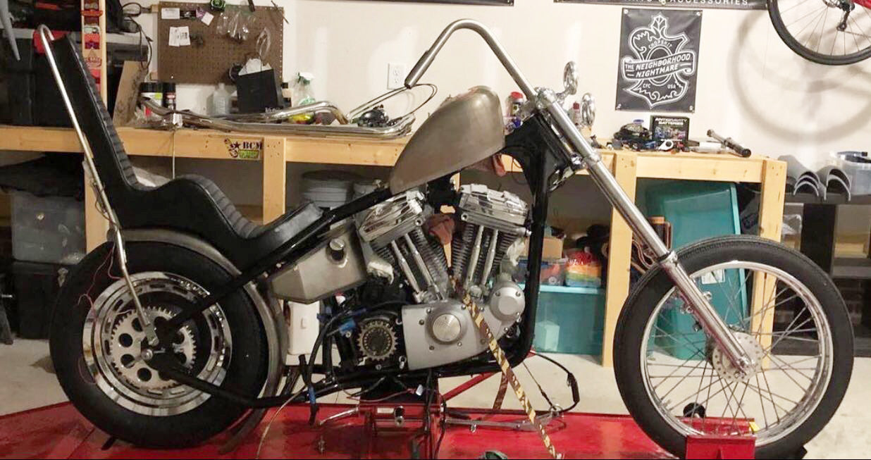 Throttle Addiction deluxe weld on hardtail sportster chopper kit for 1982-2003 Sportster