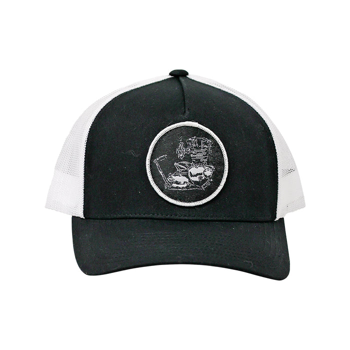 Unit Triumph Woven Patch Hat - Black/White

This hat features the Unit Triumph motor on a Black/White YP Classics 5 panel retro trucker cap.

Structured 5-Panel
Permacurv Visor, Mid-profile
Sewn in Eau Claire, WI USA