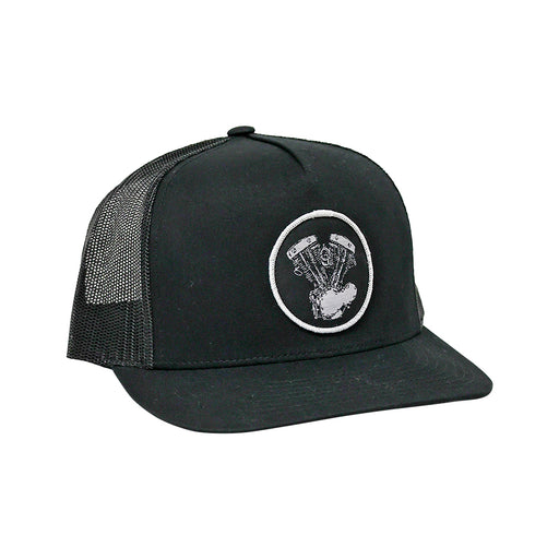 Shovelhead Woven Patch Hat- Black

This hat features the Shovelhead motor on a Black YP Classics 5 panel trucker cap.

Structured 5-Panel
Flat bill, high-profile
Sewn in Eau Claire, WI USA