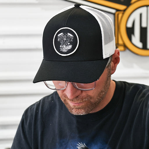 Panhead Woven Patch Hat- Black/White

This hat features the Panhead motor on a Black/White YP Classics 5 panel retro trucker cap.

Structured 5-Panel
Permacurv Visor, Mid-profile
Sewn in Eau Claire, WI USA