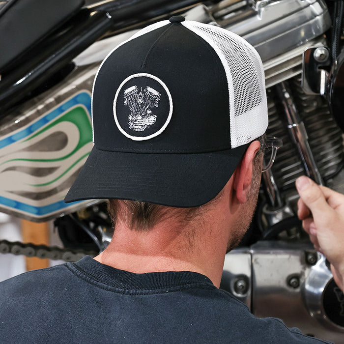 Panhead Woven Patch Hat- Black/White

This hat features the Panhead motor on a Black/White YP Classics 5 panel retro trucker cap.

Structured 5-Panel
Permacurv Visor, Mid-profile
Sewn in Eau Claire, WI USA