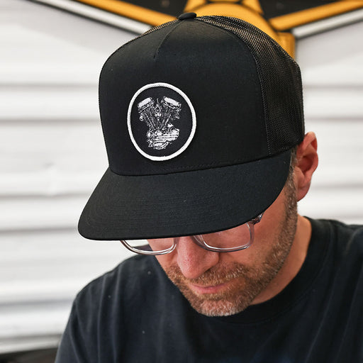 Panhead Woven Patch Hat- Black

This hat features the Panhead motor on a Black YP Classics 5 panel trucker cap.

Structured 5-Panel
Flat bill, high-profile
Sewn in Eau Claire, WI USA